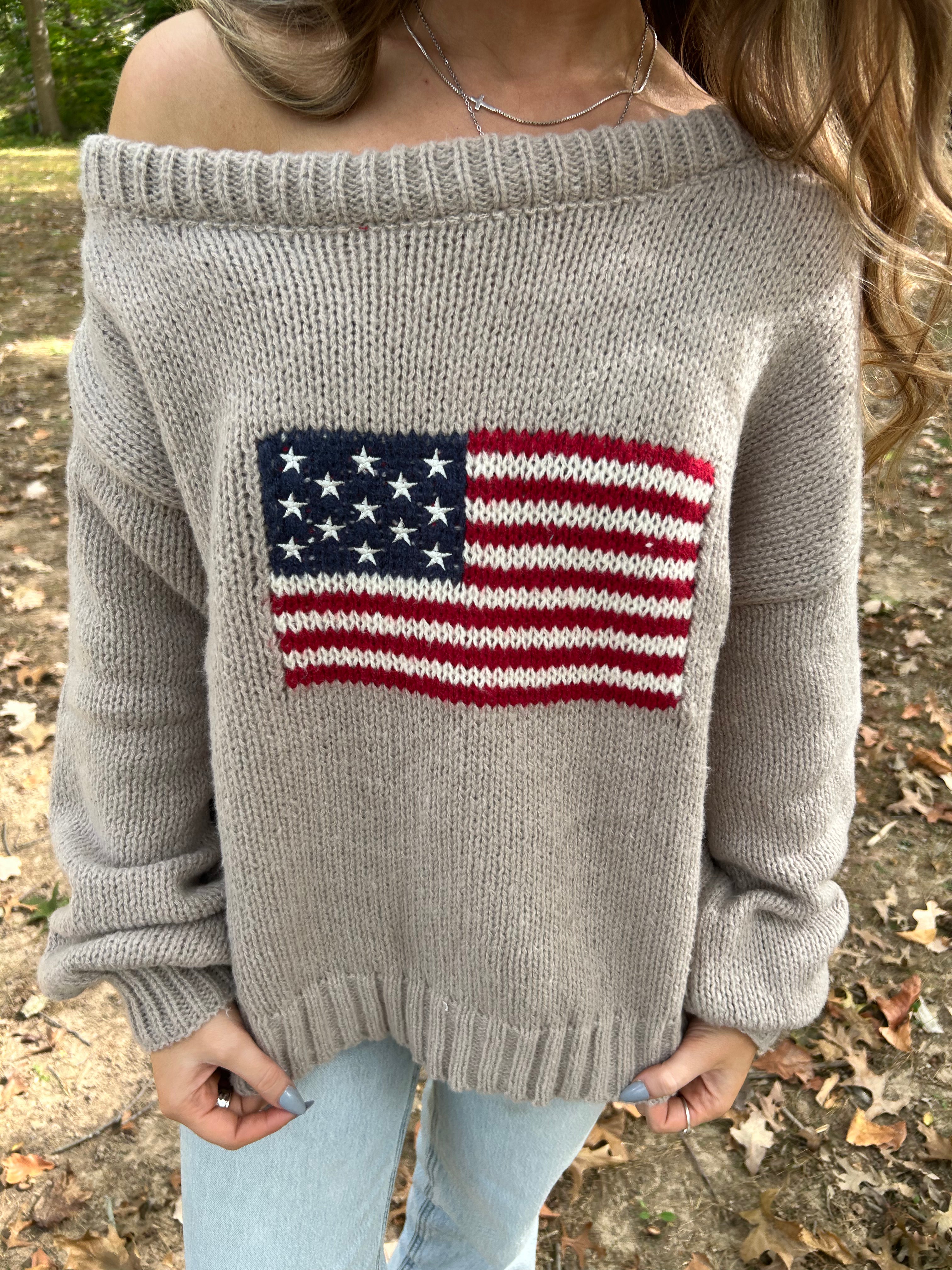 american flag sweater
